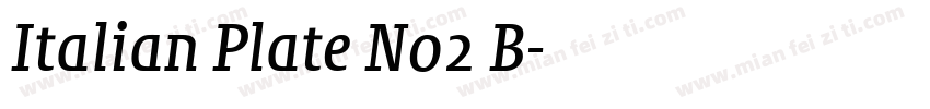 Italian Plate No2 B字体转换